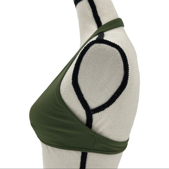 RYGY Womens Green Halter Swim Top Size M - Picture 2 of 5